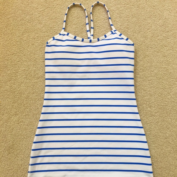 Lululemon Power Y Deauville Stripe Pipe Dream Blue - Picture 2 of 5